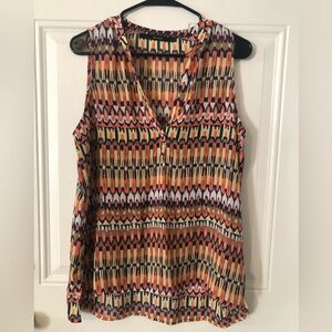 Fun 2 Fun Multicolor Sleeveless women’s size Large Blouse